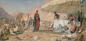 Un campement franc dans le désert du mont Sinaï, 1842, 1856